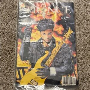 Prince Comic Book with Fiery Cover Art
